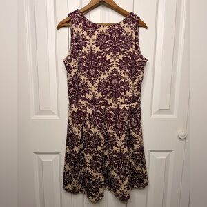 Charming Charlie Plum Patterned Dress